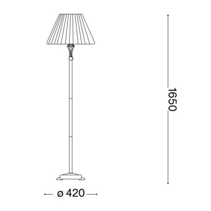 Ideal Lux - Gulvlampe FIRENZE 1xE14/40W/230V guldfarvet