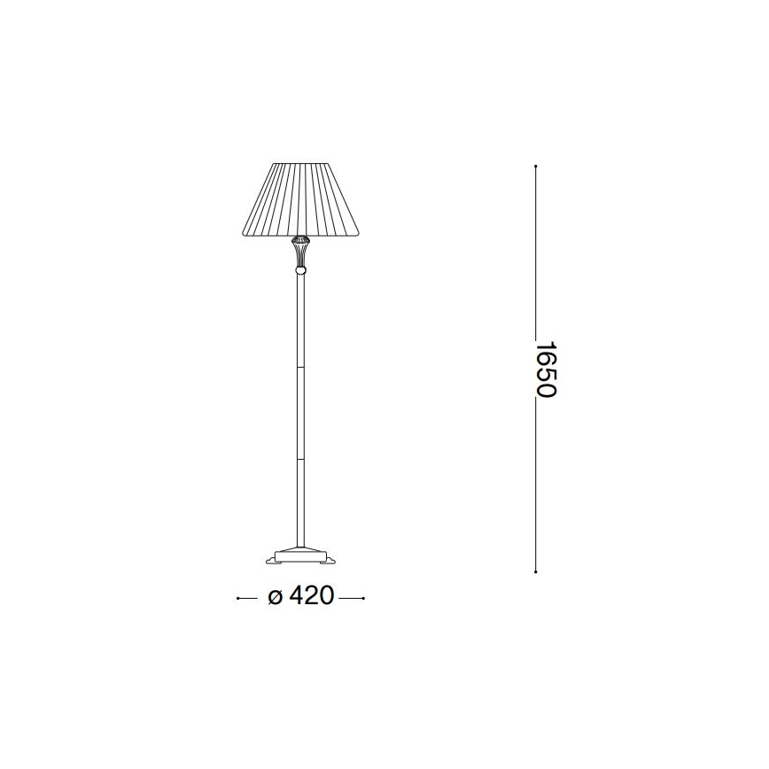 Ideal Lux - Gulvlampe FIRENZE 1xE14/40W/230V guldfarvet