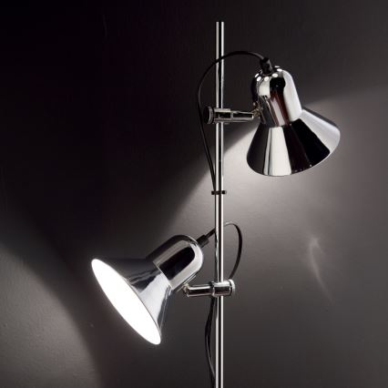 Ideal Lux - Gulvlampe POLLY 2xE27/60W/230V blank krom