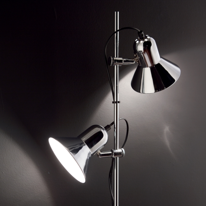 Ideal Lux - Gulvlampe POLLY 2xE27/60W/230V blank krom