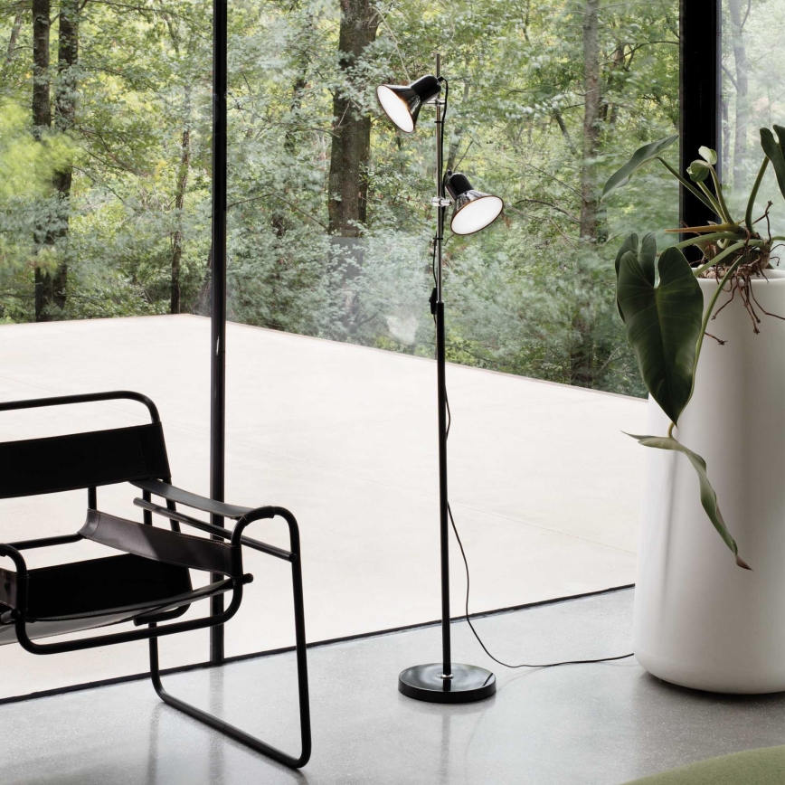 Ideal Lux - Gulvlampe POLLY 2xE27/60W/230V sort