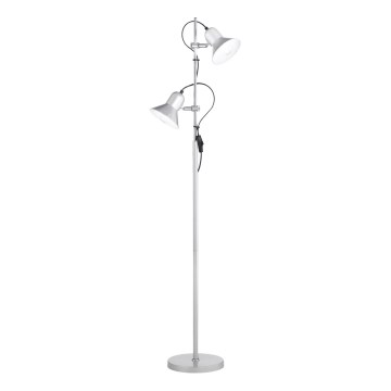 Ideal Lux - Gulvlampe POLLY 2xE27/60W/230V sølv