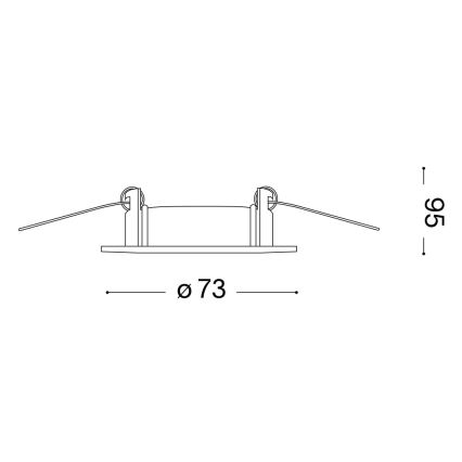 Ideal Lux - Indbygningslampe JAZZ 1xGU10/50W/230V sort