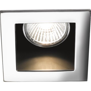 Ideal Lux - Indbygningsspot FUNKY 1xGU10/50W/230V 9x9 cm blank krom