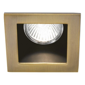 Ideal Lux - Indbygningsspot FUNKY 1xGU10/50W/230V 9x9 cm messing
