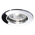 Ideal Lux - Indbygningsspot JAZZ 1xGU10/50W/230V Ø 7,7 cm blank krom