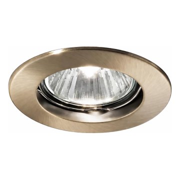 Ideal Lux - Indbygningsspot JAZZ 1xGU10/50W/230V Ø 7,7 cm bronze