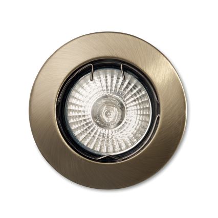 Ideal Lux - Indbygningsspot JAZZ 1xGU10/50W/230V Ø 7,7 cm bronze