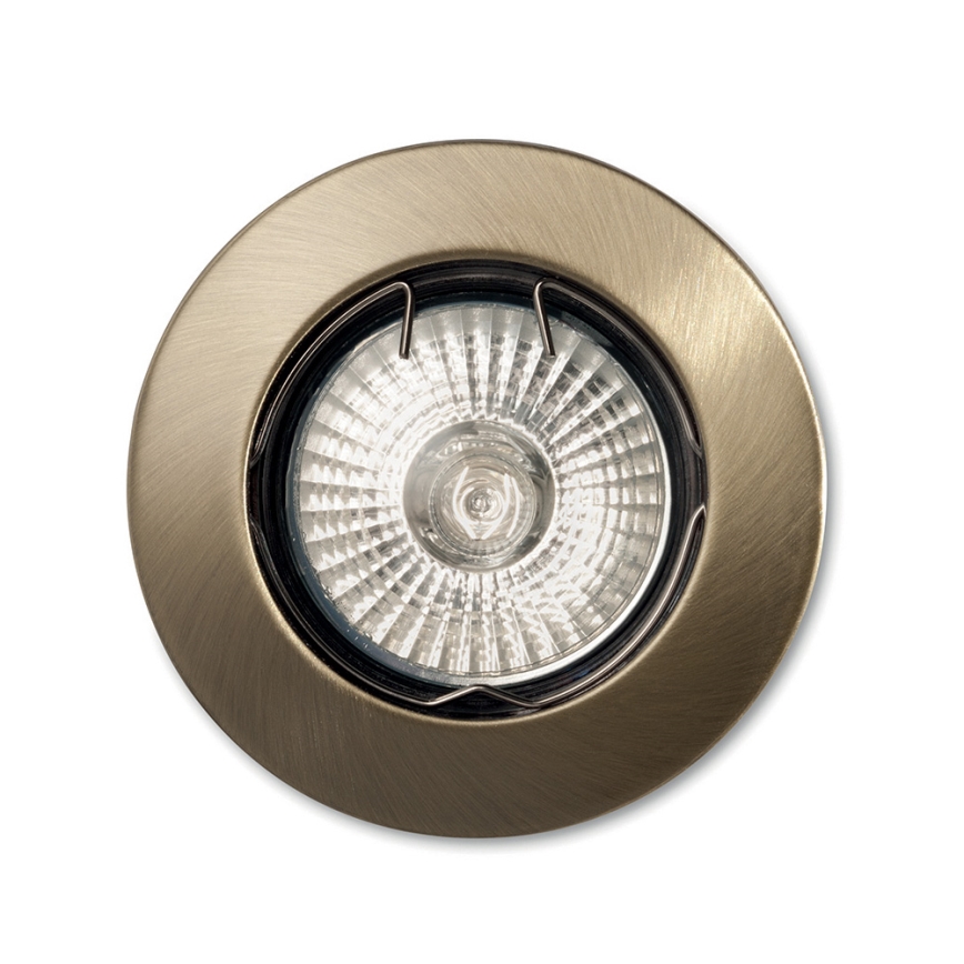 Ideal Lux - Indbygningsspot JAZZ 1xGU10/50W/230V Ø 7,7 cm bronze