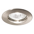 Ideal Lux - Indbygningsspot JAZZ 1xGU10/50W/230V Ø 7,7 cm mat krom