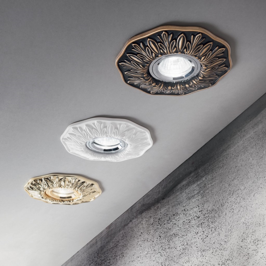 Ideal Lux - Indbygningsspot POLKA 1xGU10/50W/230V, guld