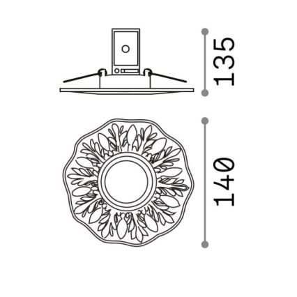 Ideal Lux - Indbygningsspot POLKA 1xGU10/50W/230V hvid