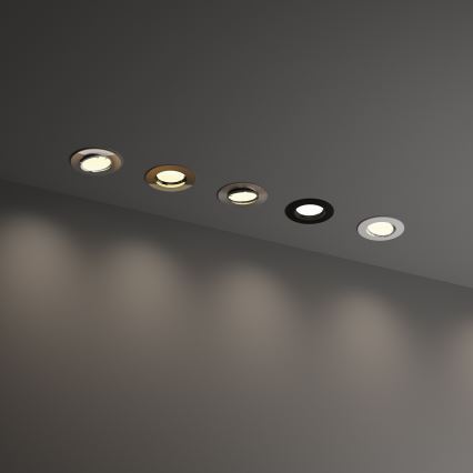 Ideal Lux - Indbygningsspot SWING 1xGU10/28W/230V Ø 8,2 cm blank krom