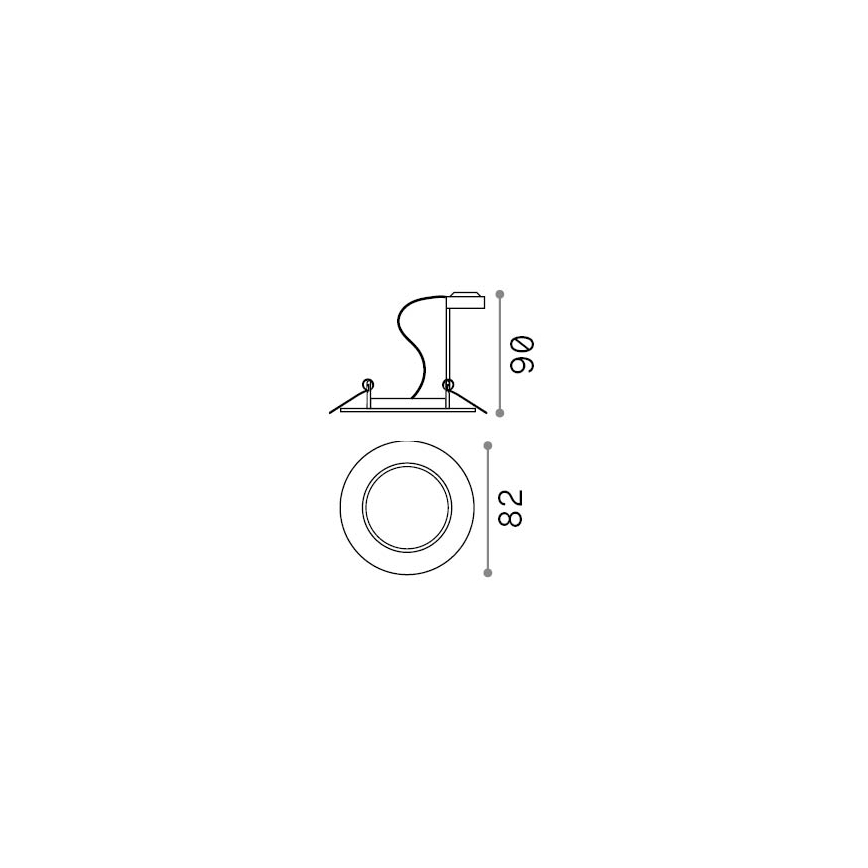Ideal Lux - Indbygningsspot SWING 1xGU10/28W/230V Ø 8,2 cm mat krom