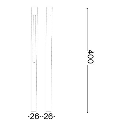 Ideal Lux - JEDI LED-udendørslampe 7W/230V 40 cm CRI 90 IP65 brun