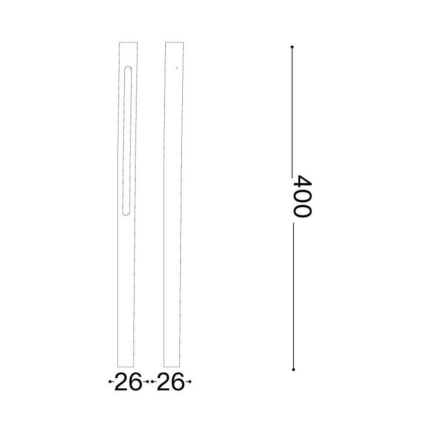 Ideal Lux - JEDI LED-udendørslampe 7W/230V 40 cm CRI 90 IP65 brun