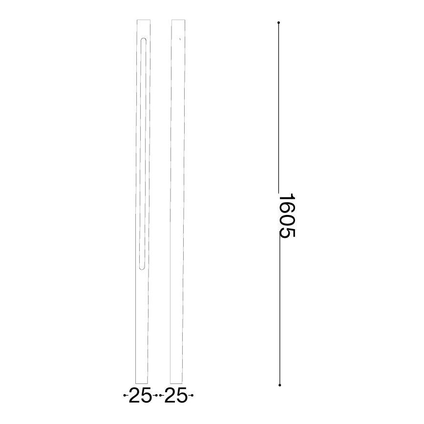 Ideal Lux - JEDI LED udendørslampe LED/25W/230V 160 cm CRI 90 IP65 antracit