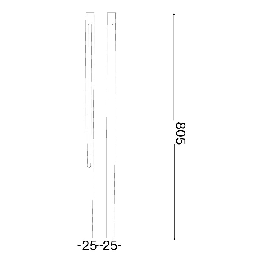 Ideal Lux - JEDI udendørs LED-lampe LED/12W/230V 80 cm CRI 90 IP65 antracit