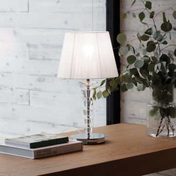 Ideal Lux - Krystalbordlampe PEGASO 1xE27/60W/230V poleret krom