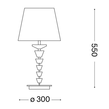 Ideal Lux - Krystalbordlampe PEGASO 1xE27/60W/230V poleret krom