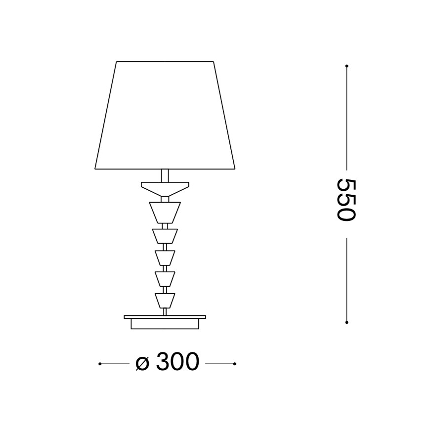 Ideal Lux - Krystalbordlampe PEGASO 1xE27/60W/230V poleret krom