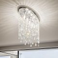 Ideal Lux - Krystalloftlampe RAIN 3xE14/40W/230V poleret krom