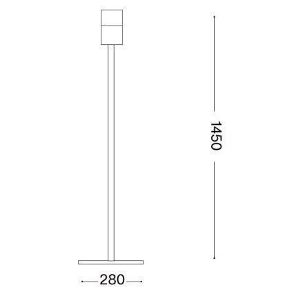 Ideal Lux - Lampefod SÆT UP 1xE27/42W/230V skinnende krom