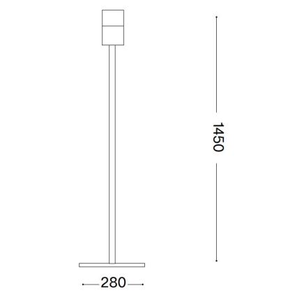 Ideal Lux - Lampefod SÆT UP 1xE27/42W/230V krom