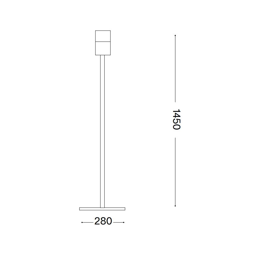 Ideal Lux - Lampefod SÆT UP 1xE27/42W/230V skinnende krom