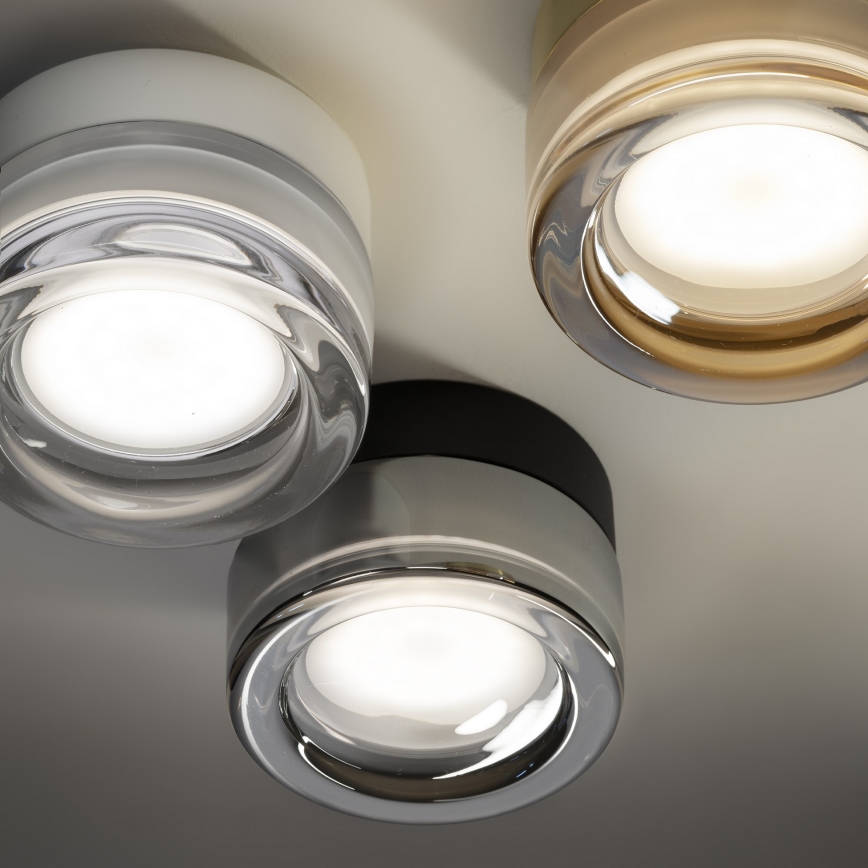 Ideal Lux - LED loftlampe til badeværelse LOLLY 1xGX53/9W/230V Ø 10,5 cm guld/røgbeige