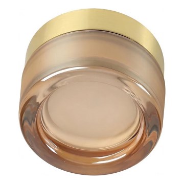 Ideal Lux - LED badeværelsesloftlampe LOLLY 1xGX53/9W/230V Ø 10,5 cm IP44 guld/røget beige