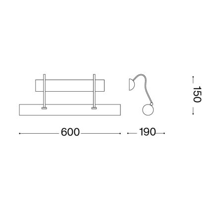 Ideal Lux - LED billedlampe 4xG9/3W/230V bronzefarvet