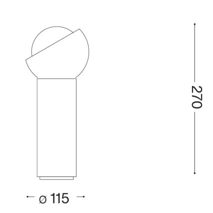 Ideal Lux - LED bordlampe BLOOM 1xG9/3W/230V guld/røget beige