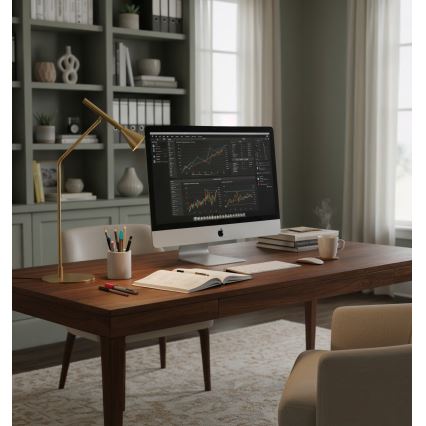 Ideal Lux - LED bordlampe m. touch-funktion dæmpbar DIESIS LED/6,5W/230V CRI 90 guldfarvet