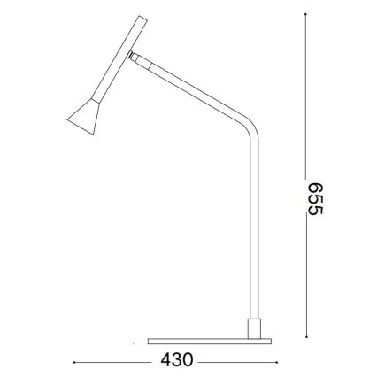 Ideal Lux - LED bordlampe m. touch-funktion dæmpbar DIESIS LED/6,5W/230V CRI 90 sort