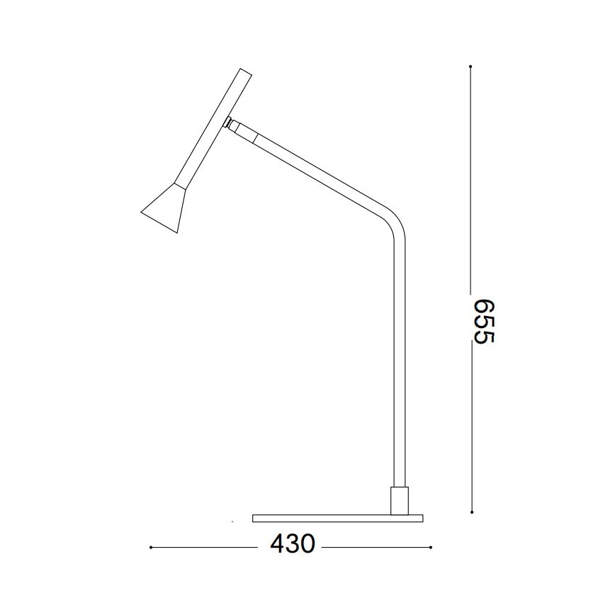 Ideal Lux - LED bordlampe m. touch-funktion dæmpbar DIESIS LED/6,5W/230V CRI 90 sort
