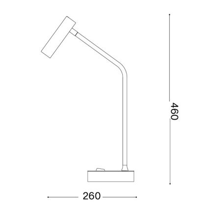 Ideal Lux - LED bordlampe EASY LED/3,5W/230V CRI 90 hvid