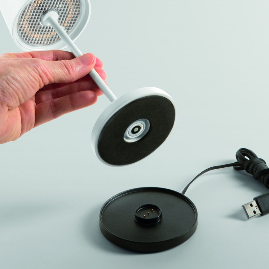 Ideal Lux - LED Dæmpbar touch-funktion udendørs bordlampe CUTE LED/2,5W/3,7V USB 2200-2700K IP65 hvid