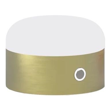 Ideal Lux - LED bordlampe m. touch-funktion dæmpbar MIGNON LED/5W/5V 1500 mAh diameter 10 cm CRI 90 messing