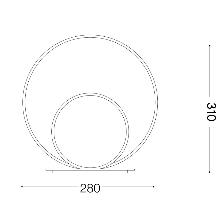 Ideal Lux - LED bordlampe OZ LED/22W/230V CRI 90 sort