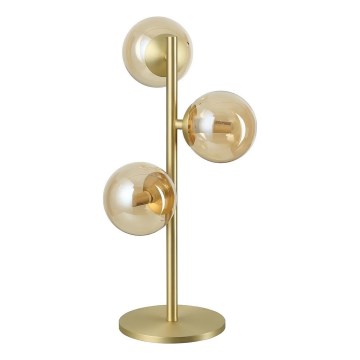 Ideal Lux - LED bordlampe PERLAGE 3xG9/3W/230V guld/røget beige