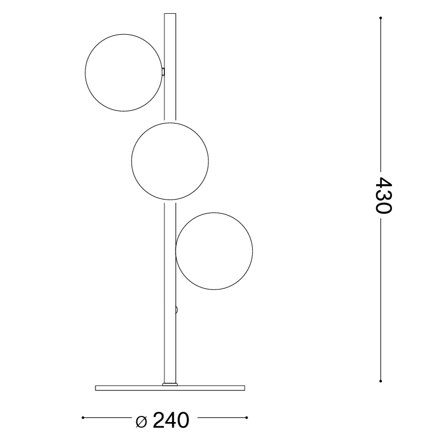 Ideal Lux - LED bordlampe PERLAGE 3xG9/3W/230V guld/røget beige
