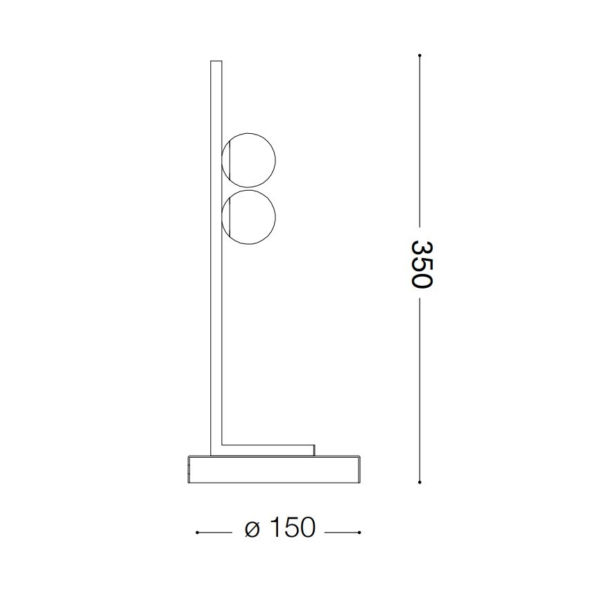 Ideal Lux - LED bordlampe PING PONG 2xLED/3W/230V CRI 90 sort