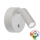 Ideal Lux - LED dæmpbar genopladelig berøringsbetjent vægspotlampe BEAN LED/3W/5V 2200 mAh CRI 95 hvid