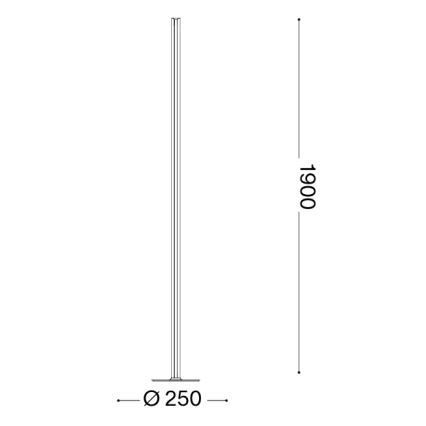Ideal Lux - LED-dæmpbar gulvlampe DORICA LED/50W/230V CRI 90 sort
