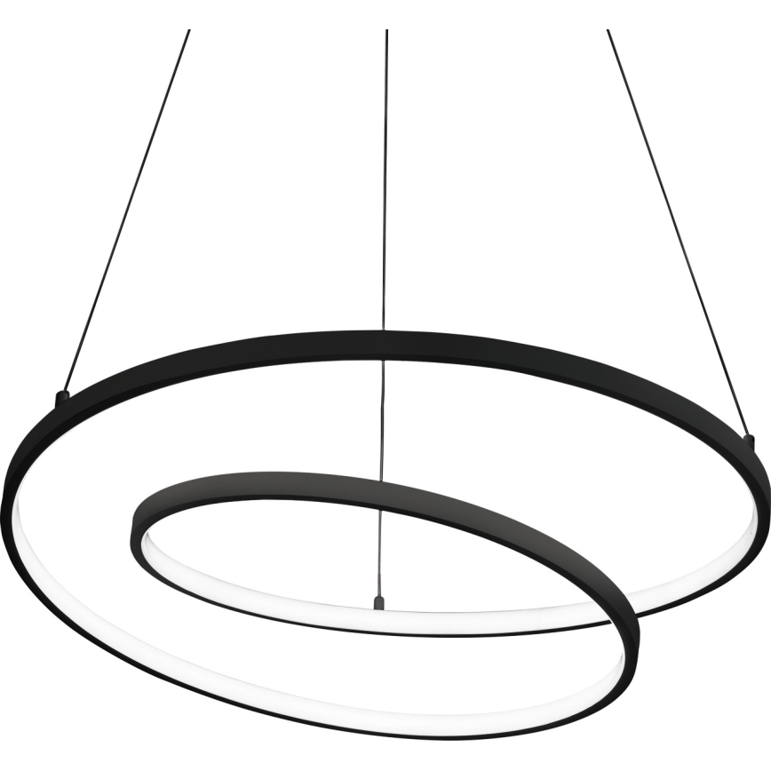 Ideal Lux - Dæmpbar LED-pendel på kabel OZ LED/48W/230V diameter 60 cm CRI 90 sort