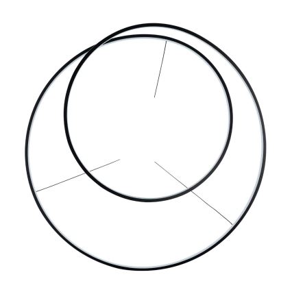 Ideal Lux - Dæmpbar LED-pendel på kabel OZ LED/48W/230V diameter 60 cm CRI 90 sort