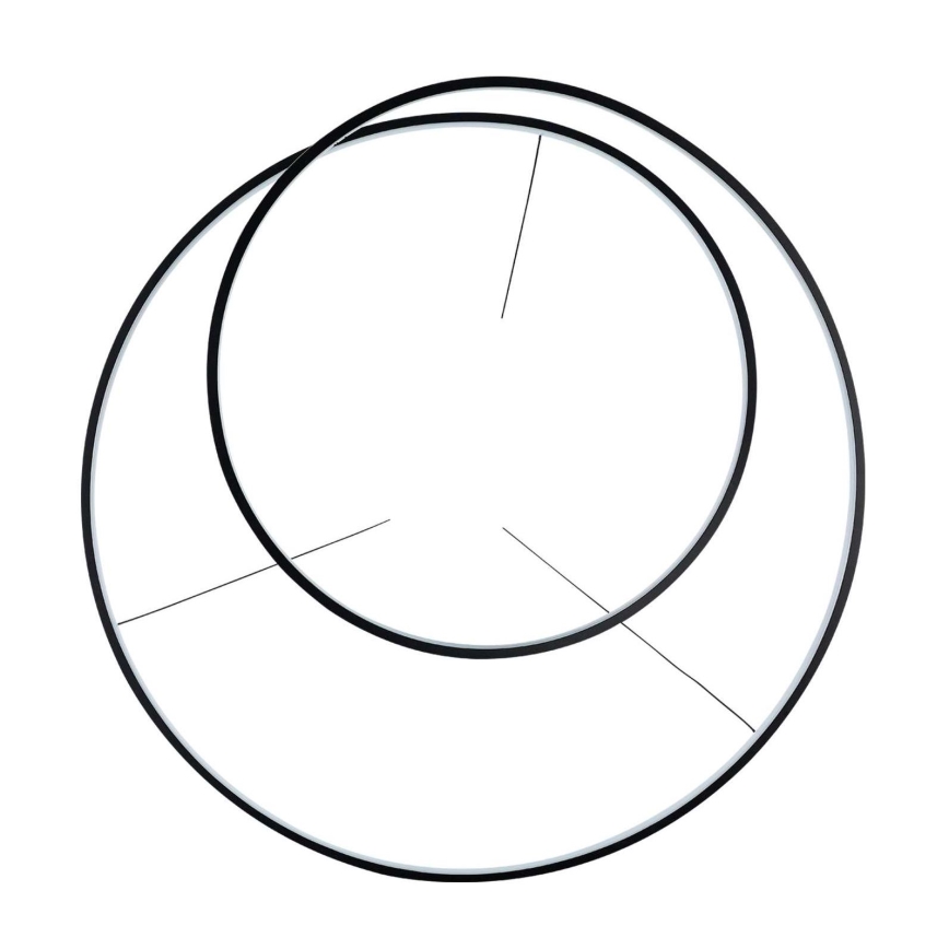 Ideal Lux - Dæmpbar LED-pendel på kabel OZ LED/48W/230V diameter 60 cm CRI 90 sort