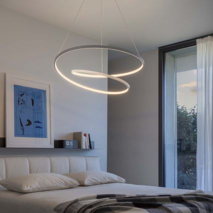Ideal Lux - LED-dæmpbar pendel på wire OZ LED/55W/230V Ø 80 cm CRI 90 hvid