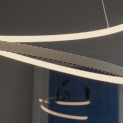 Ideal Lux - LED-dæmpbar pendel på wire OZ LED/55W/230V Ø 80 cm CRI 90 hvid